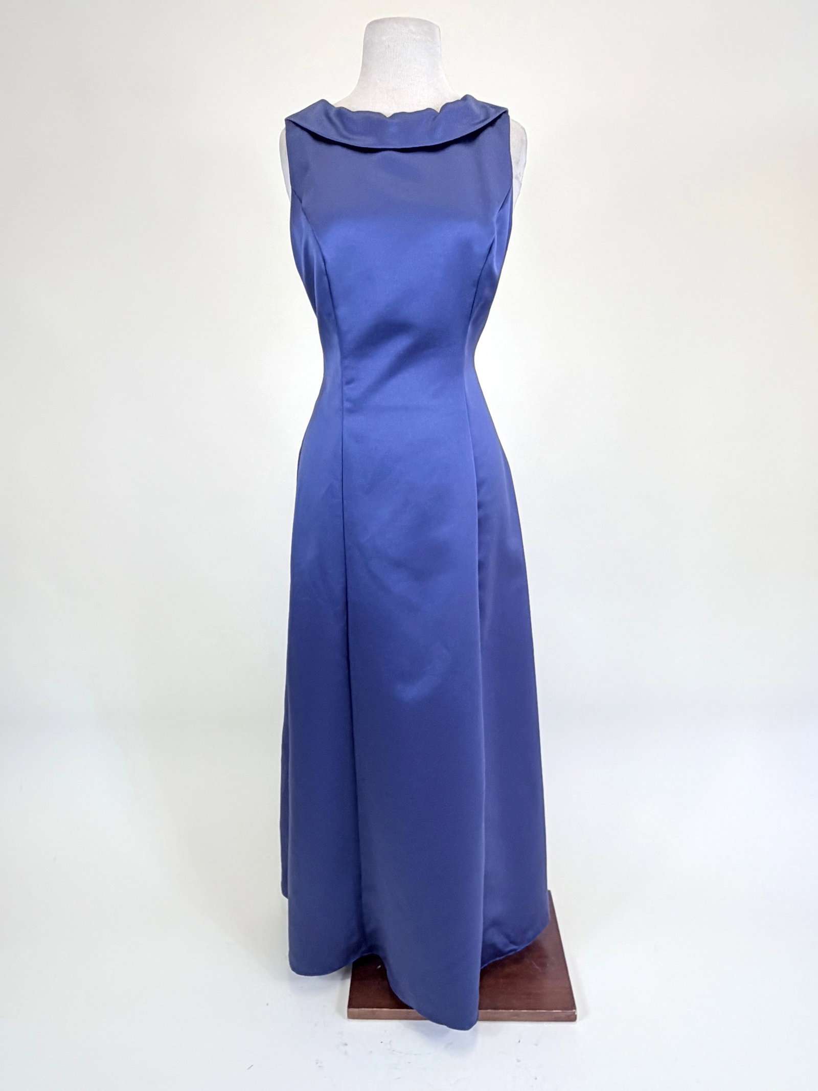 VINTAGE 1960s STYLE EVENING DRESS: B 38", W 30", some fading to lining, see photos