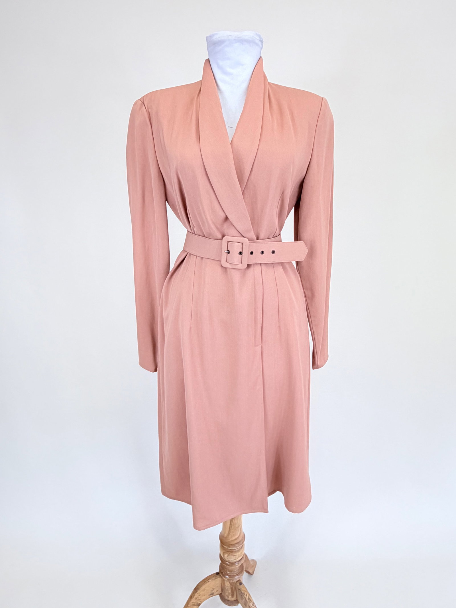 VINTAGE 1980s GIORGIO ARMANI WOOL BLEND COAT DRESS (1 of 6)