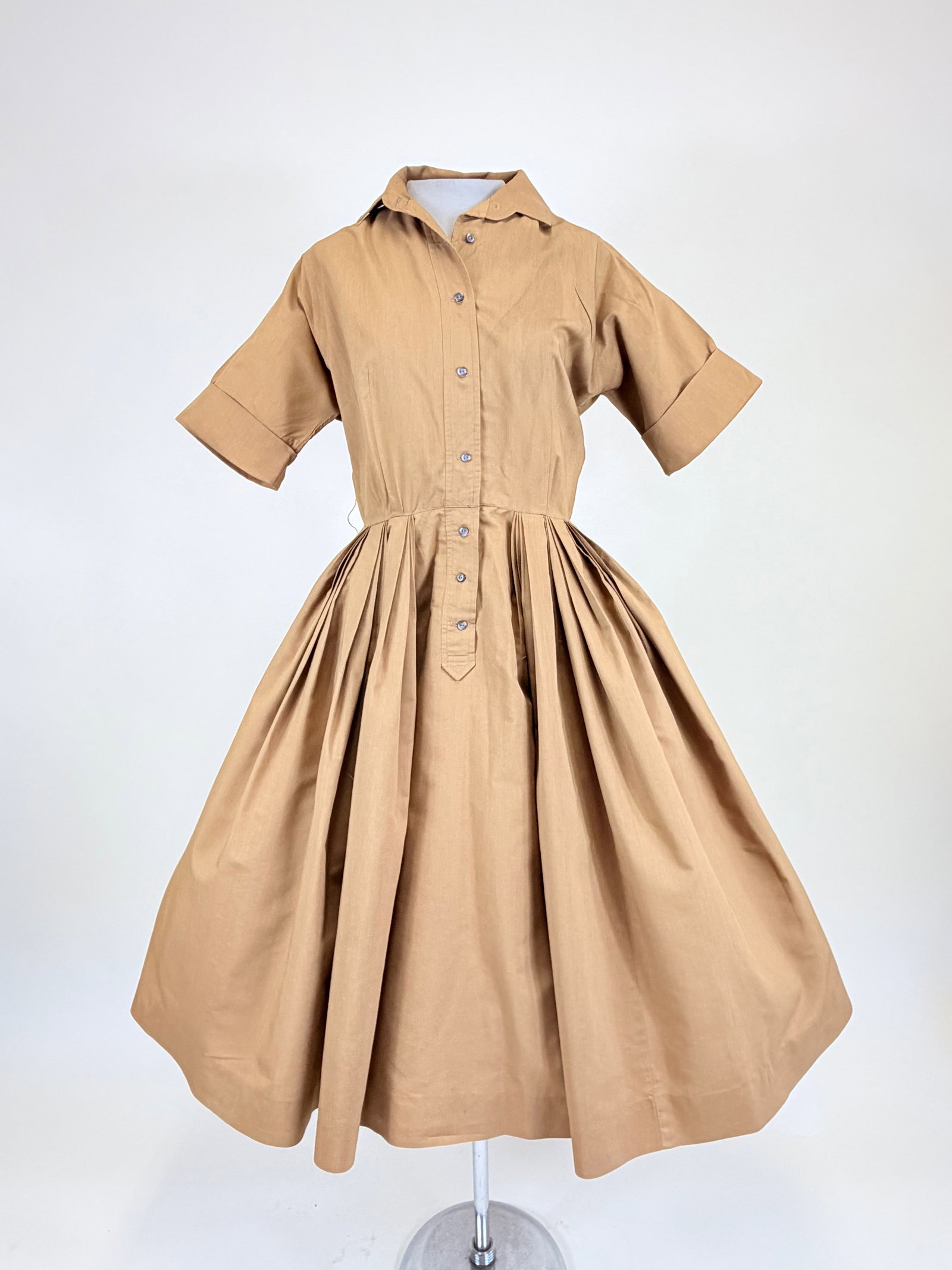 VINTAGE 1950s PALM FASHIONS DAY DRESS: B 37", W 28", good condition