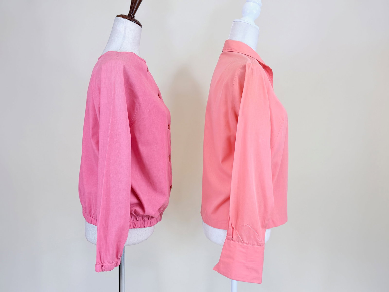 TWO VINTAGE COTTON BUTTON-UPS - 3