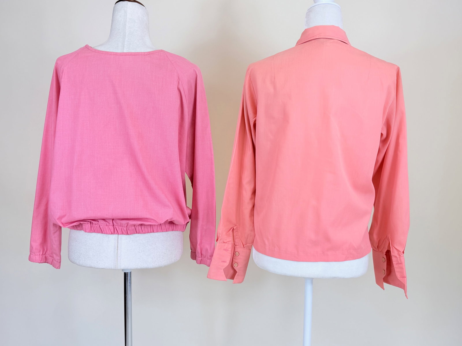 TWO VINTAGE COTTON BUTTON-UPS - 4