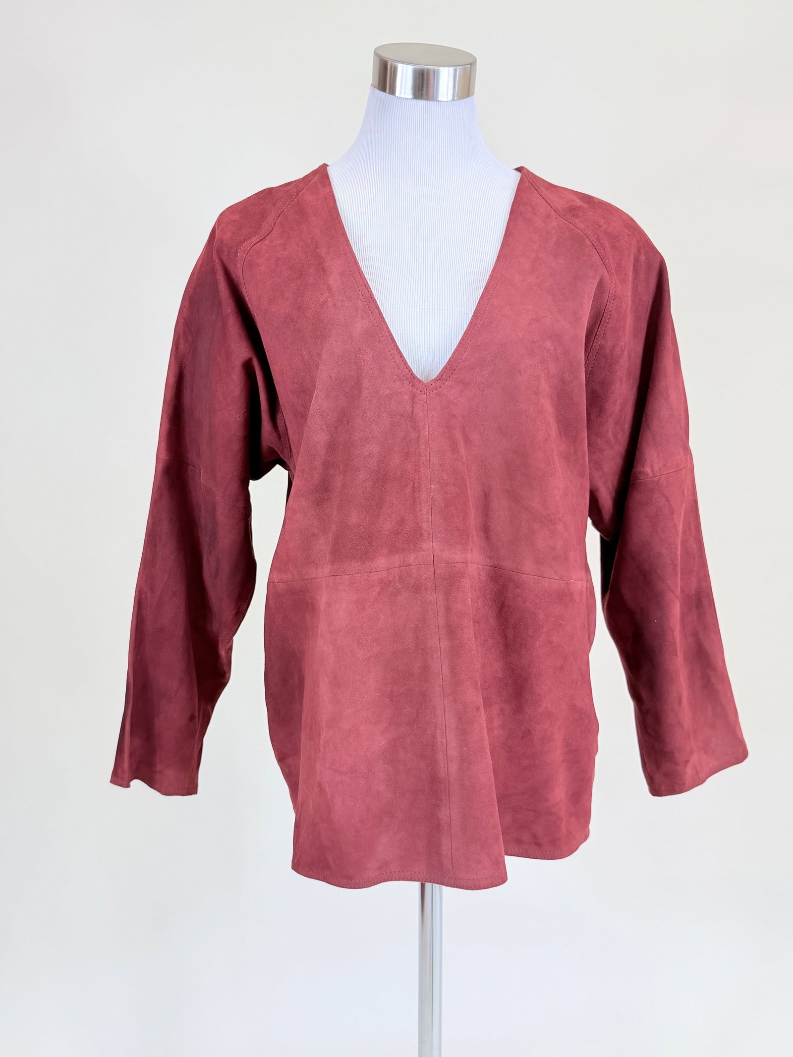 VINTAGE 1990s HARVE BENARD SUEDE SHIRT: CH 40", W 39", staining, see photos