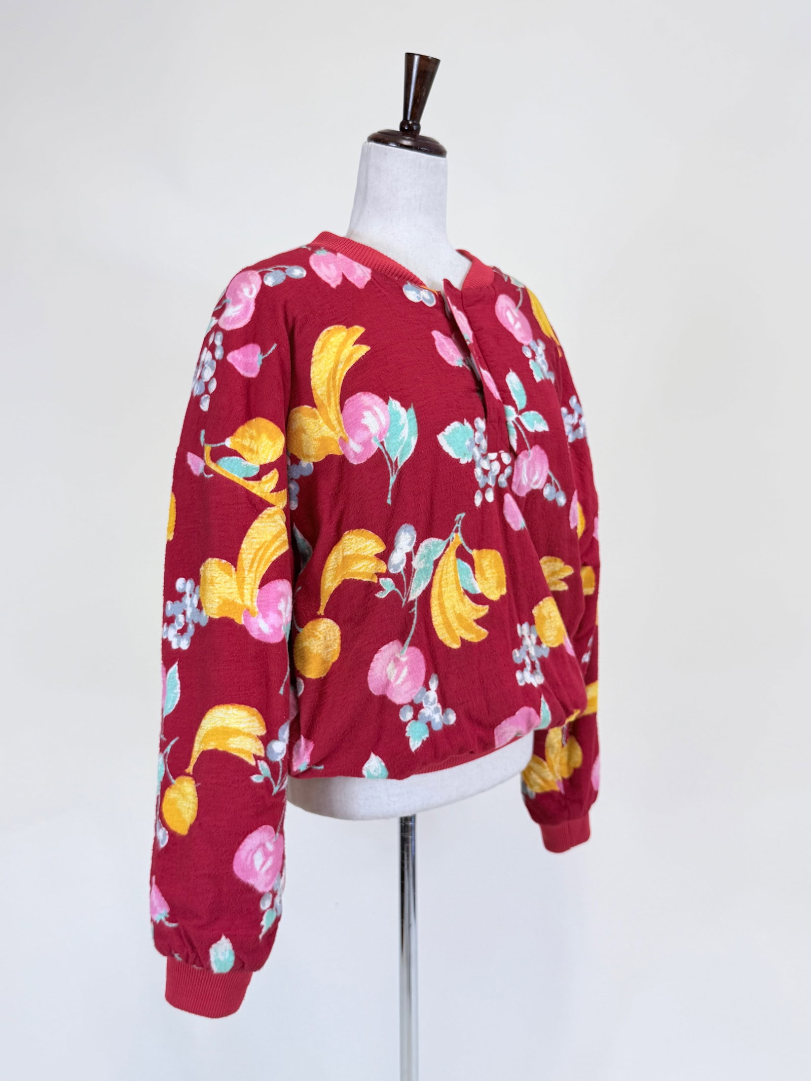FLANNEL FRUIT PRINT PULLOVER, LATE 1980s - 2
