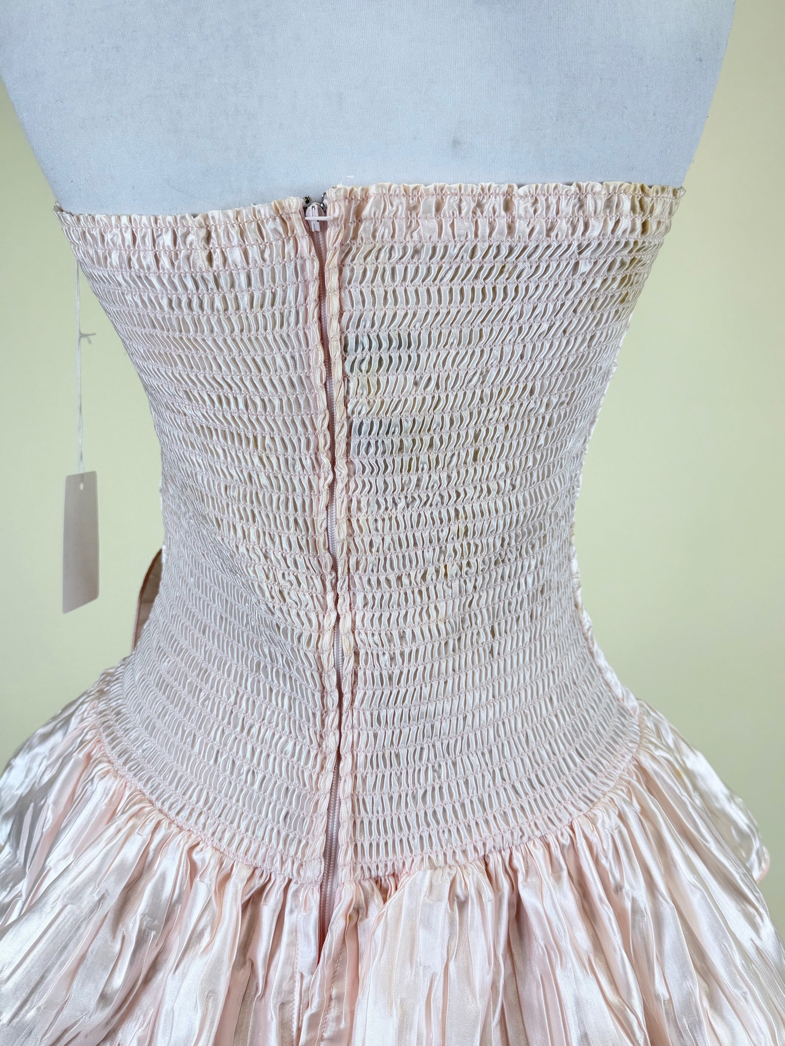 STRAPLESS RUFFLED MINIDRESS, 1980s - 7