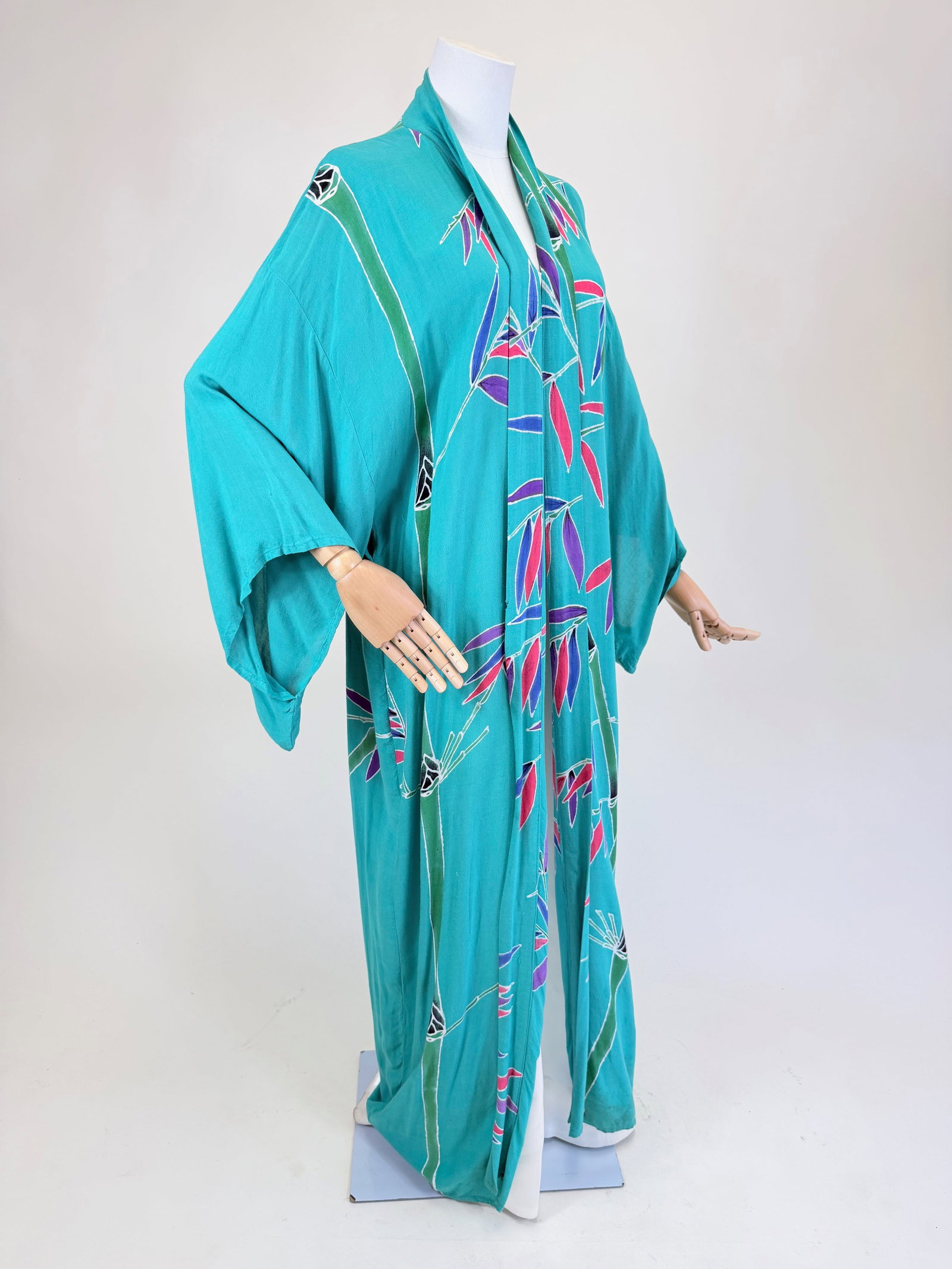 REVERSE DYED & PRINTED KIMONO ROBE - 2