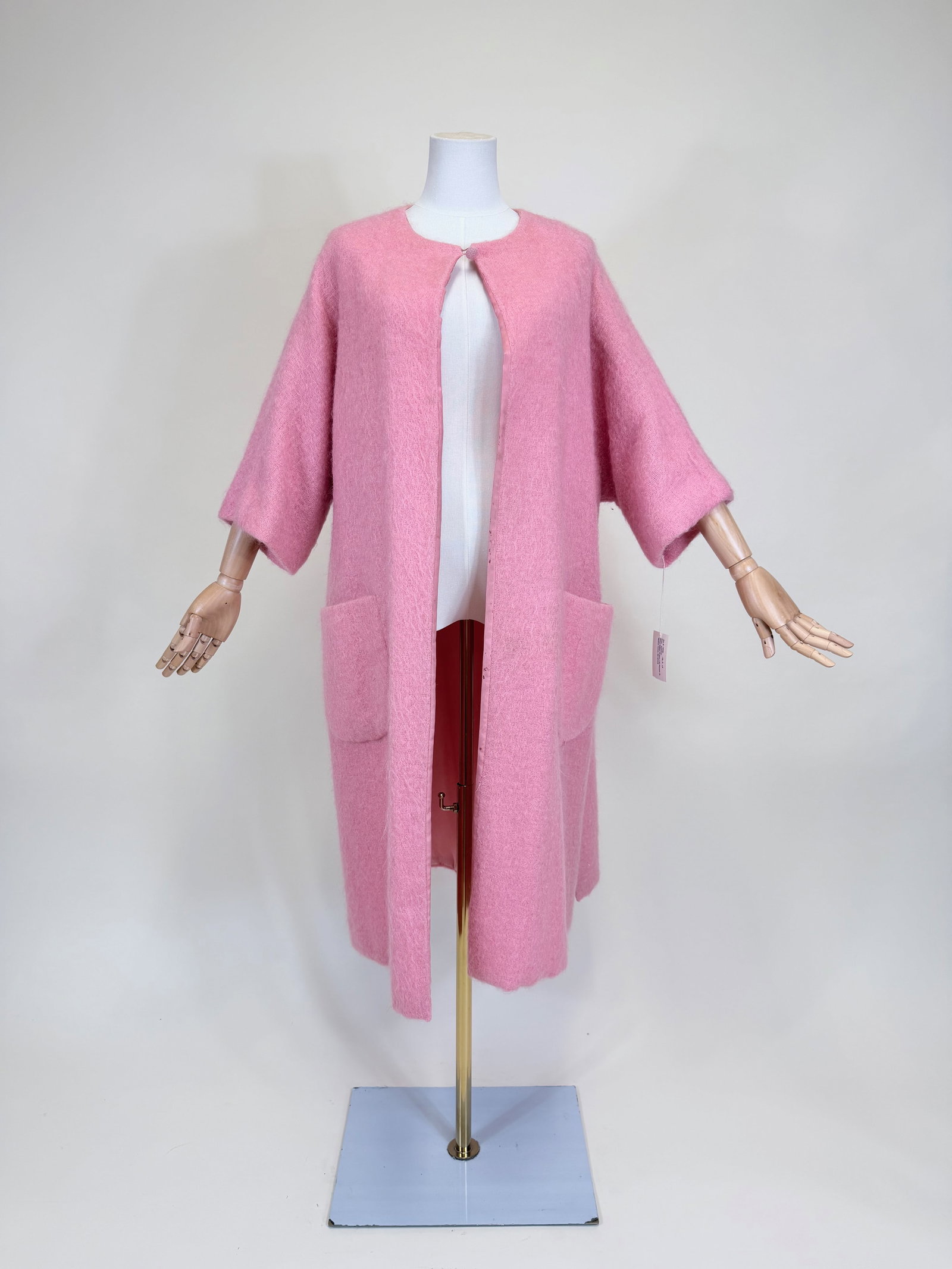 PINK WOOL SWING COAT, 1960s (1 of 11)