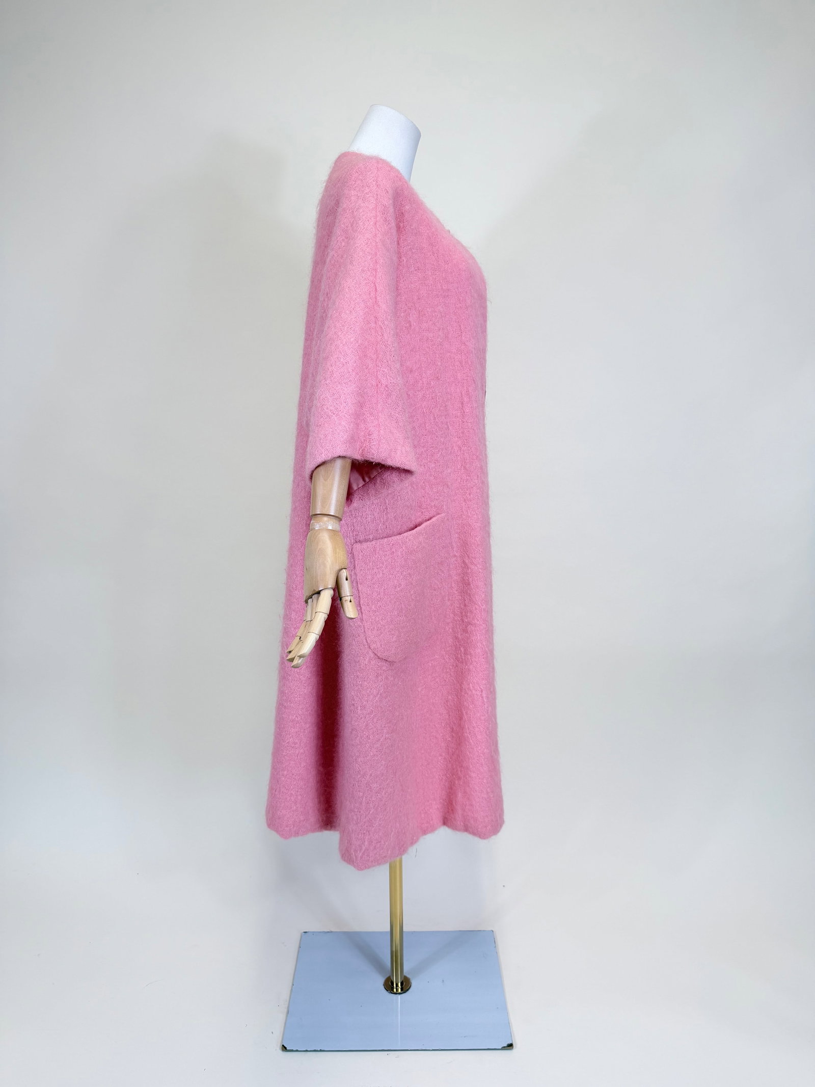 PINK WOOL SWING COAT, 1960s - 3