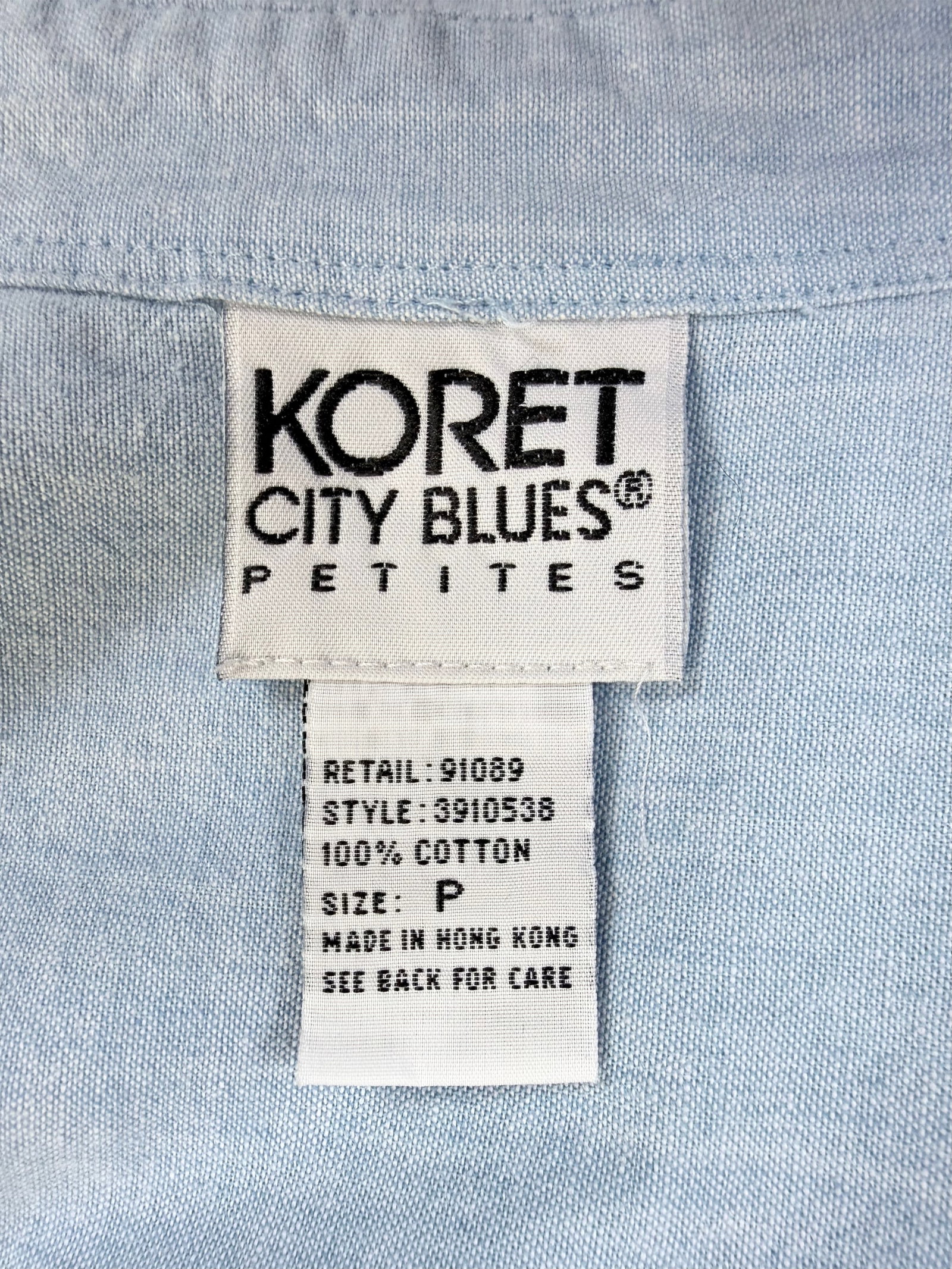 COTTON CHAMBRAY PATCHWORK EMBROIDERED BUTTON UP, 1980s - 6