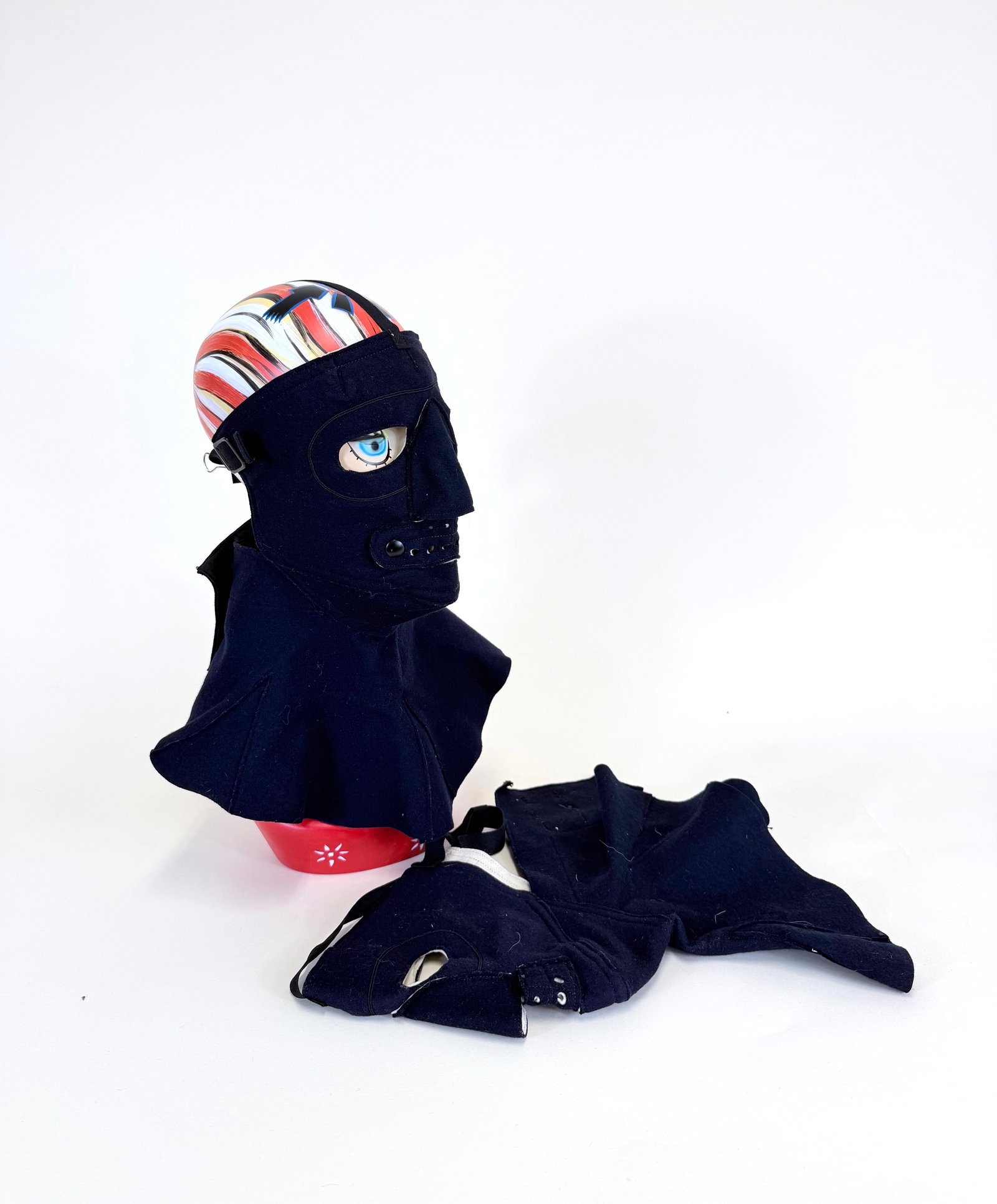 TWO WOOL SKI MASKS, 1940s - 2
