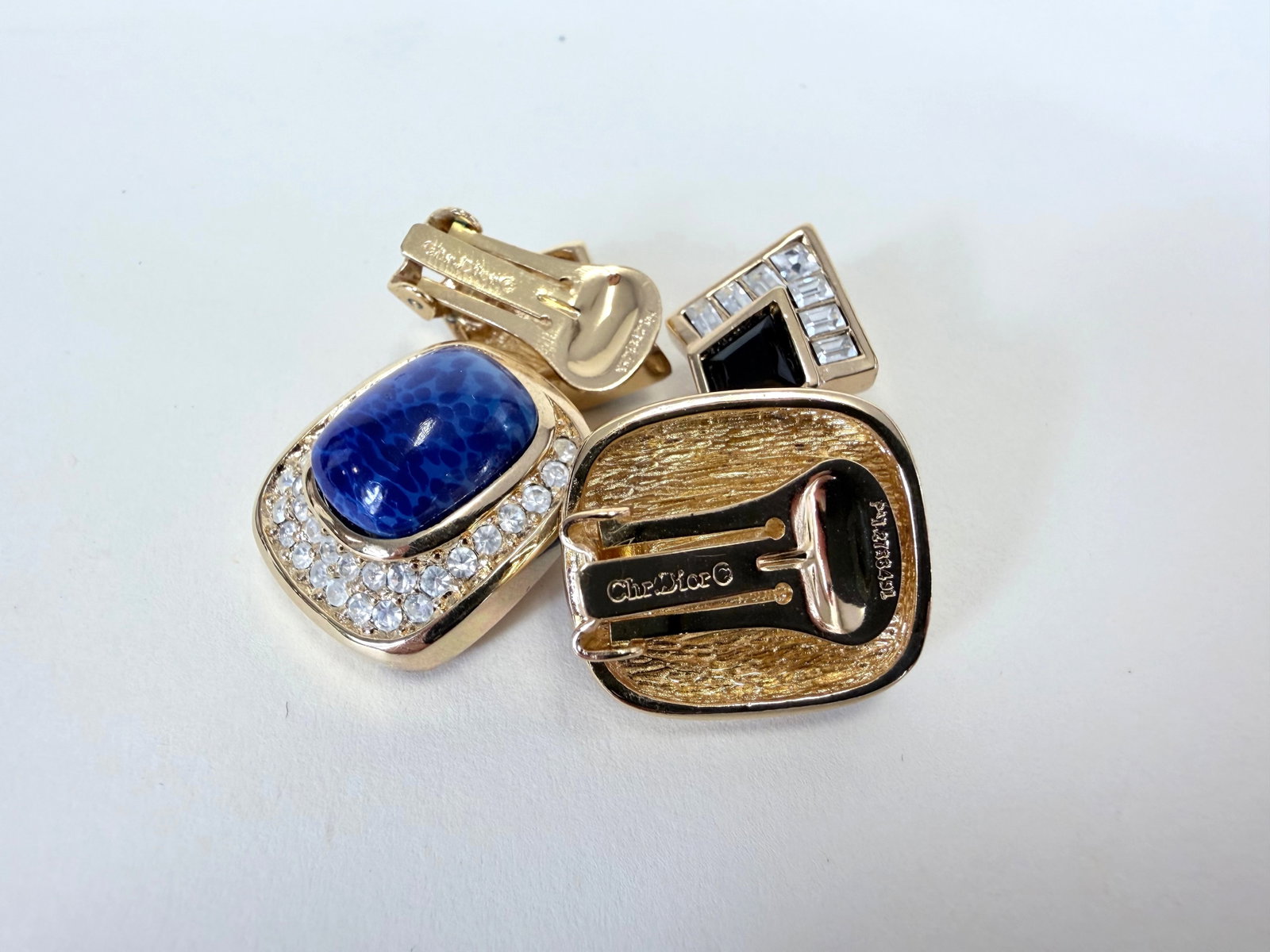 TWO PAIR DIOR EARCLIPS - 4