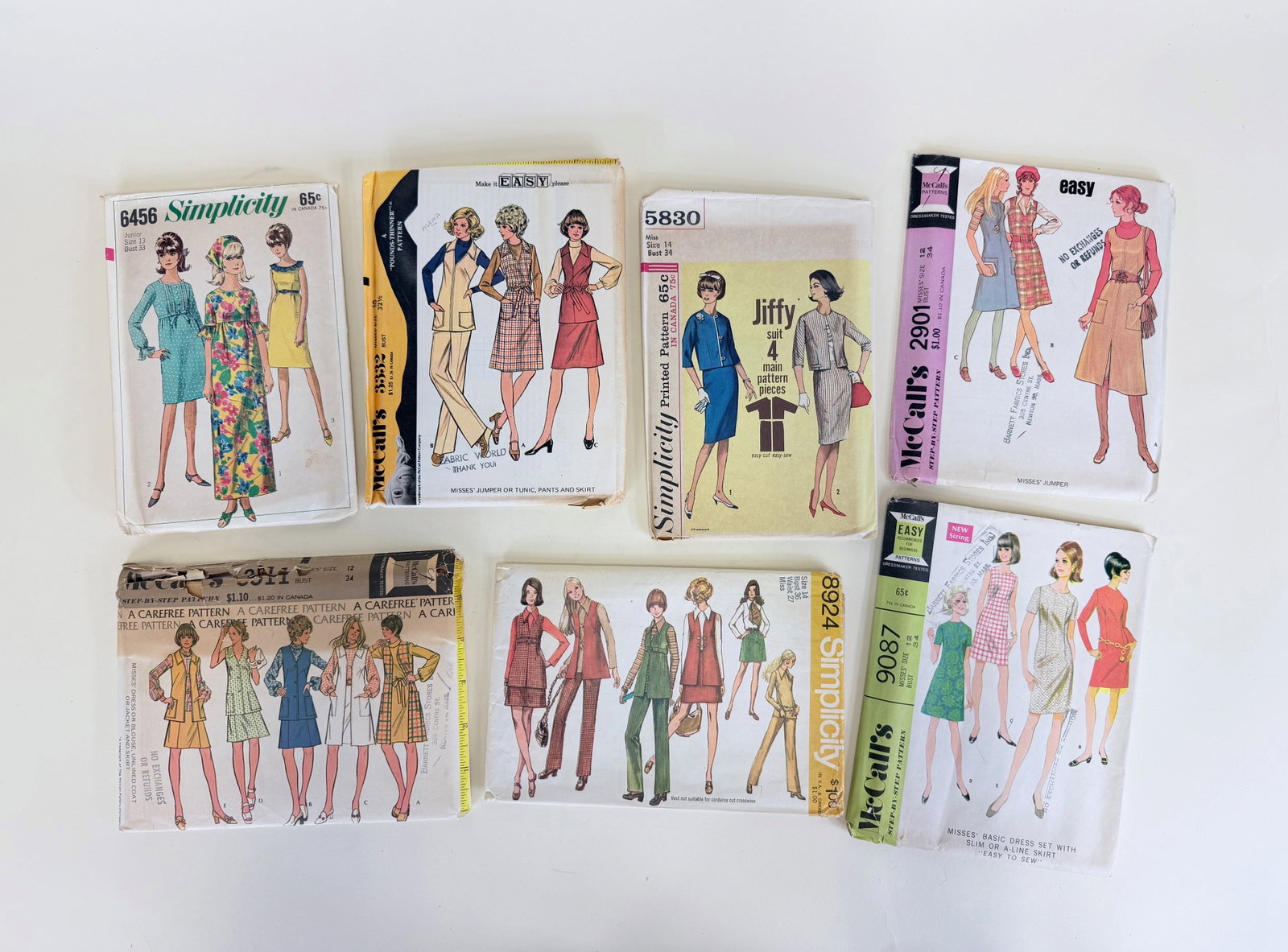MCCALLS & SIMPLICITY DRESS PATTERNS, 1960s-1970s (1 of 2)