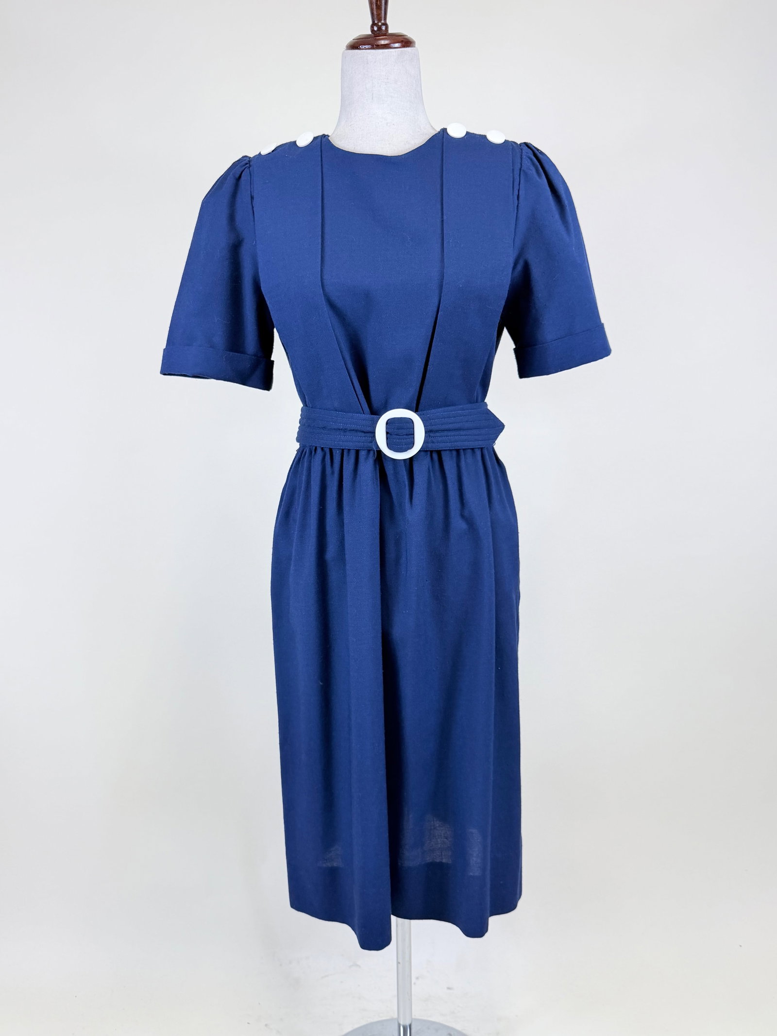 NAVY NAUTICAL INSPIRED SUMMER DRESS, 1980s (1 of 7)