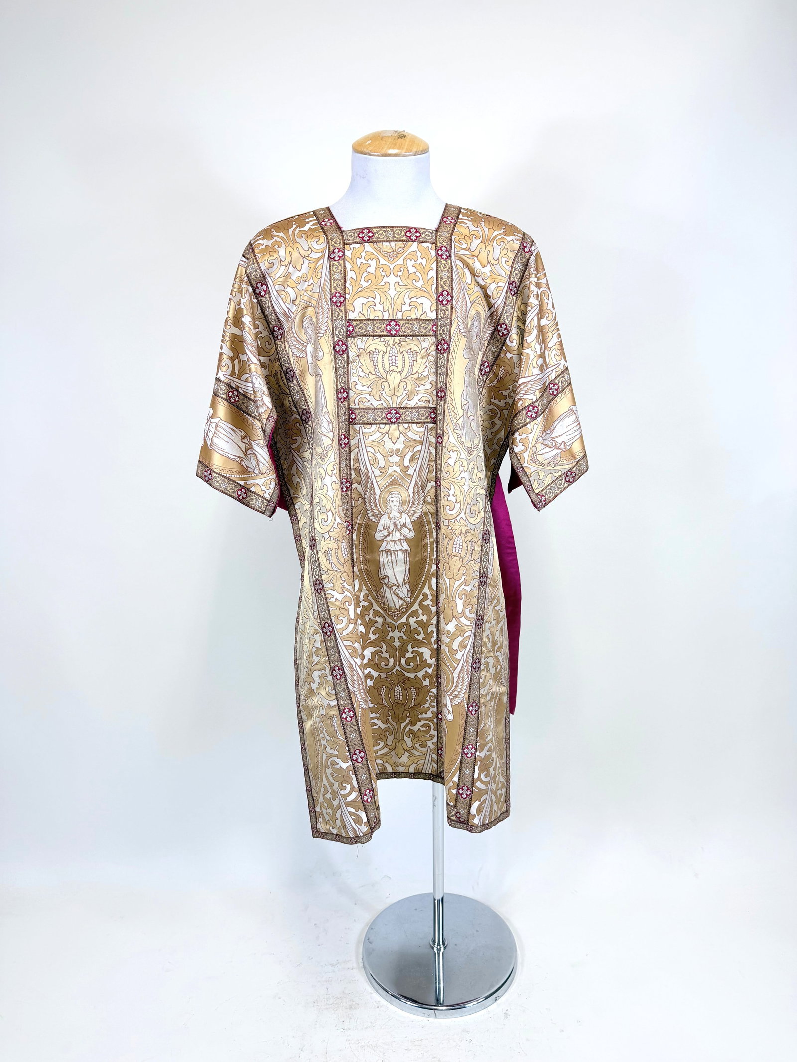 BROCADE & APPLIQUE VESTMENT, MID-LATE 20TH C: good condition, see photos