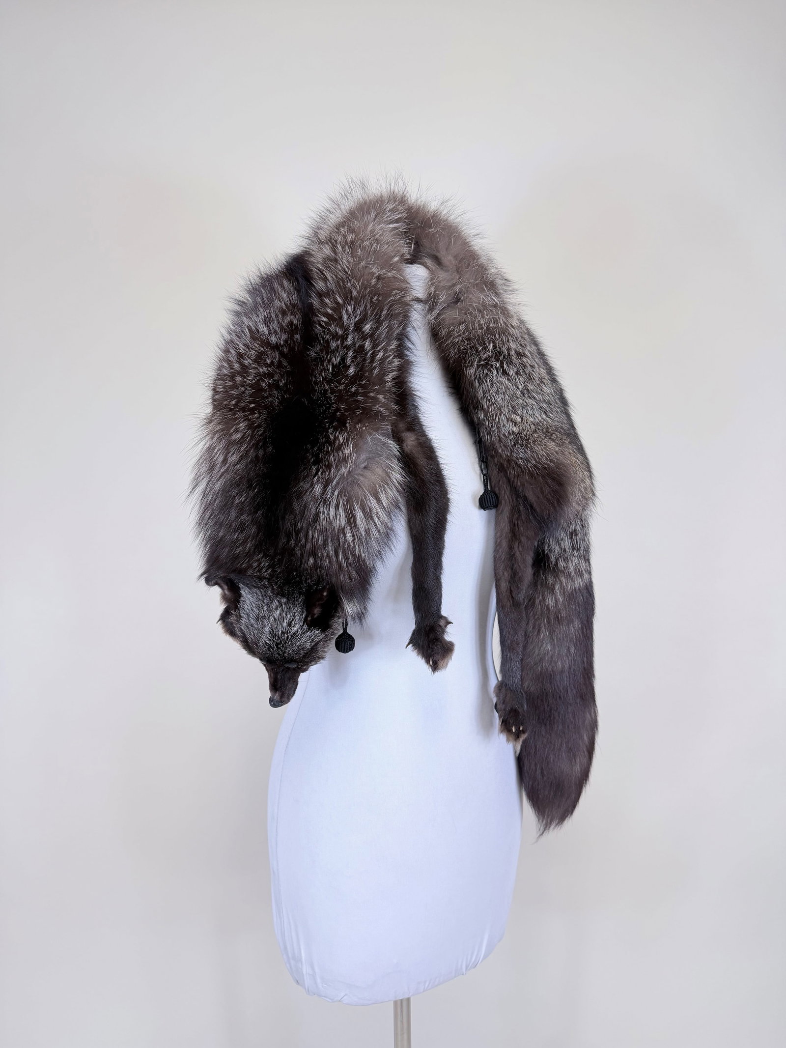 SILVER FOX STOLE, 1930s - 2