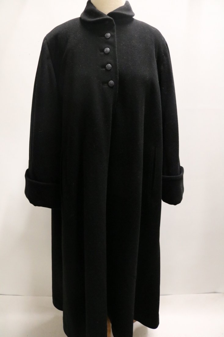 1940's Black Wool Swing Coat styled by Swansdown New (1 of 6)