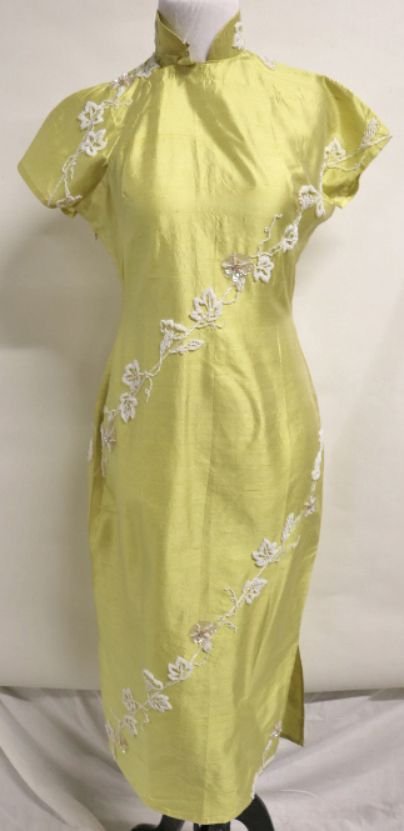 chartreuse cheongsam