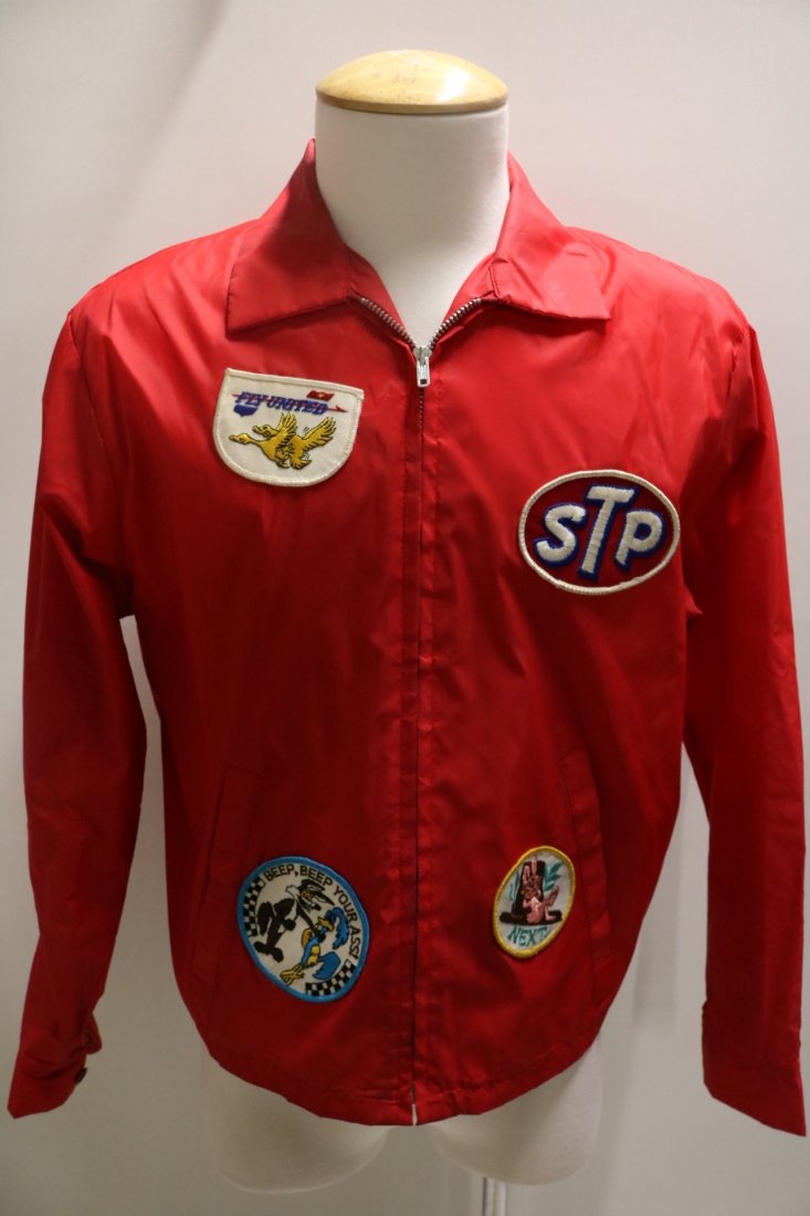 Vintage 1970's Red Jacket windbreaker STP patches Road (1 of 10)