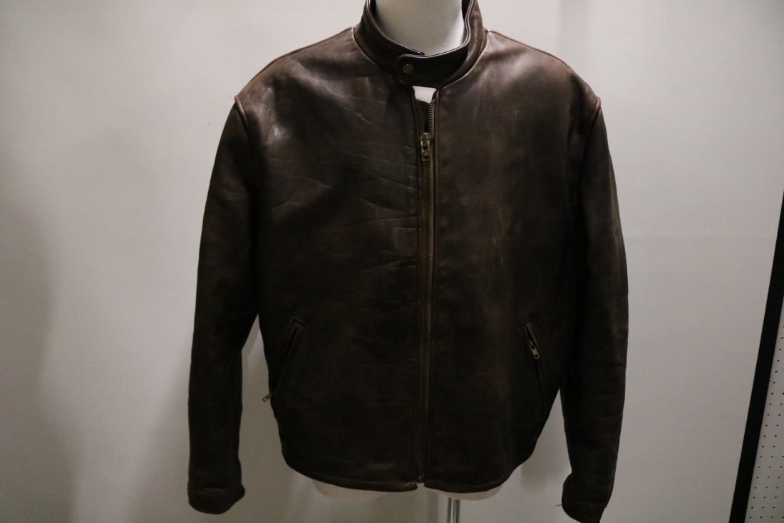 Men's Vintage size 52 Brown Leather Motorcycle Jacket (1 of 7)