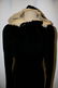 Ladies Vintage Black Velvet Full Length Opera Coat with - 2