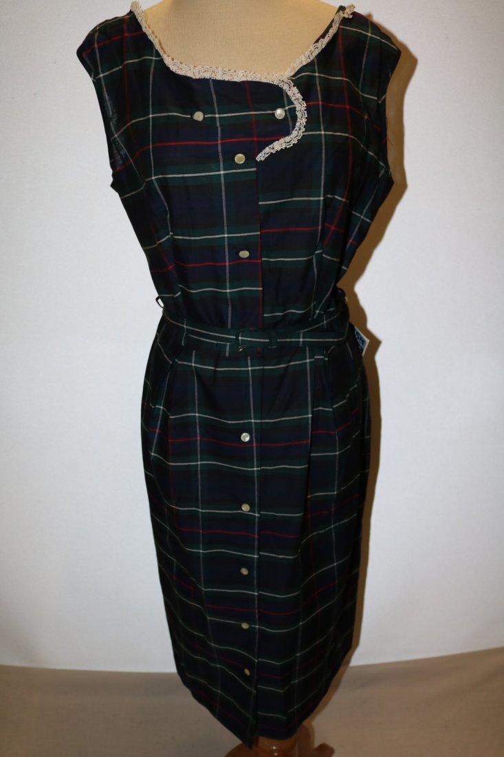 Ladies Vintage 1950's Old Store Stock Plaid Cotton Day (1 of 6)