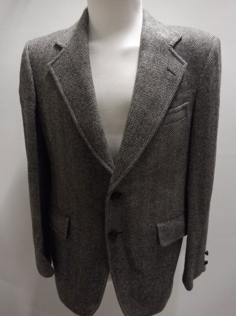 Men's Vintage Wool Herringbone Suit Jacket by Hart (1 of 6)