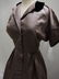 1940's Pink Stripe Silk Taffeta with Velvet Shirt Waist - 3