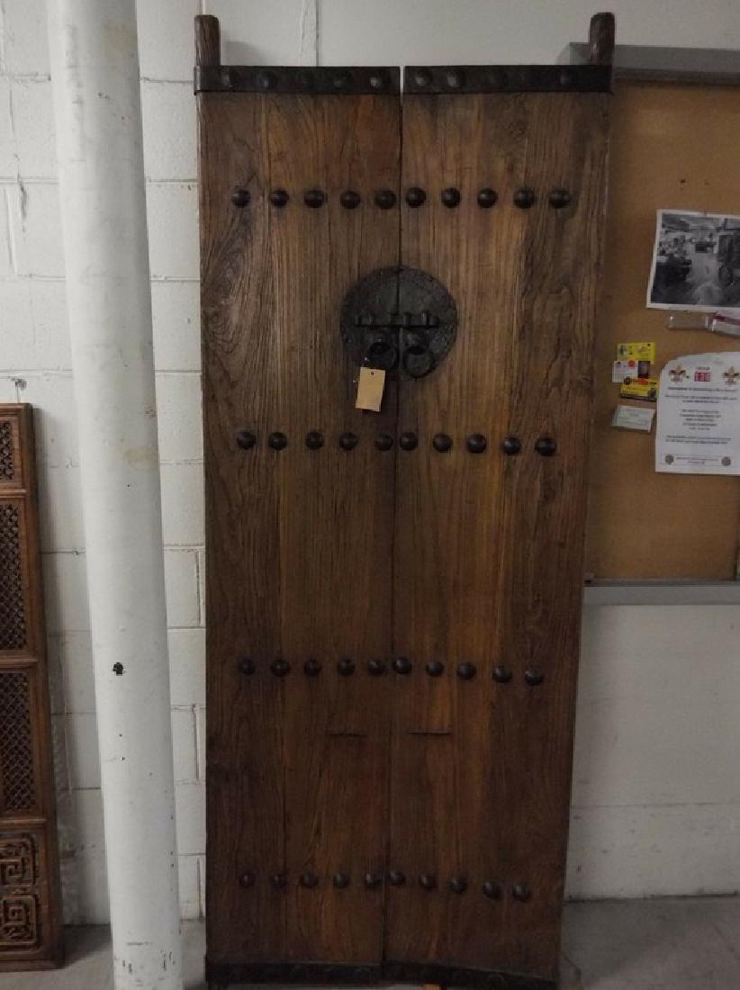 Pair Antique Asian Temple Doors with Steel Hardware (1 of 7)