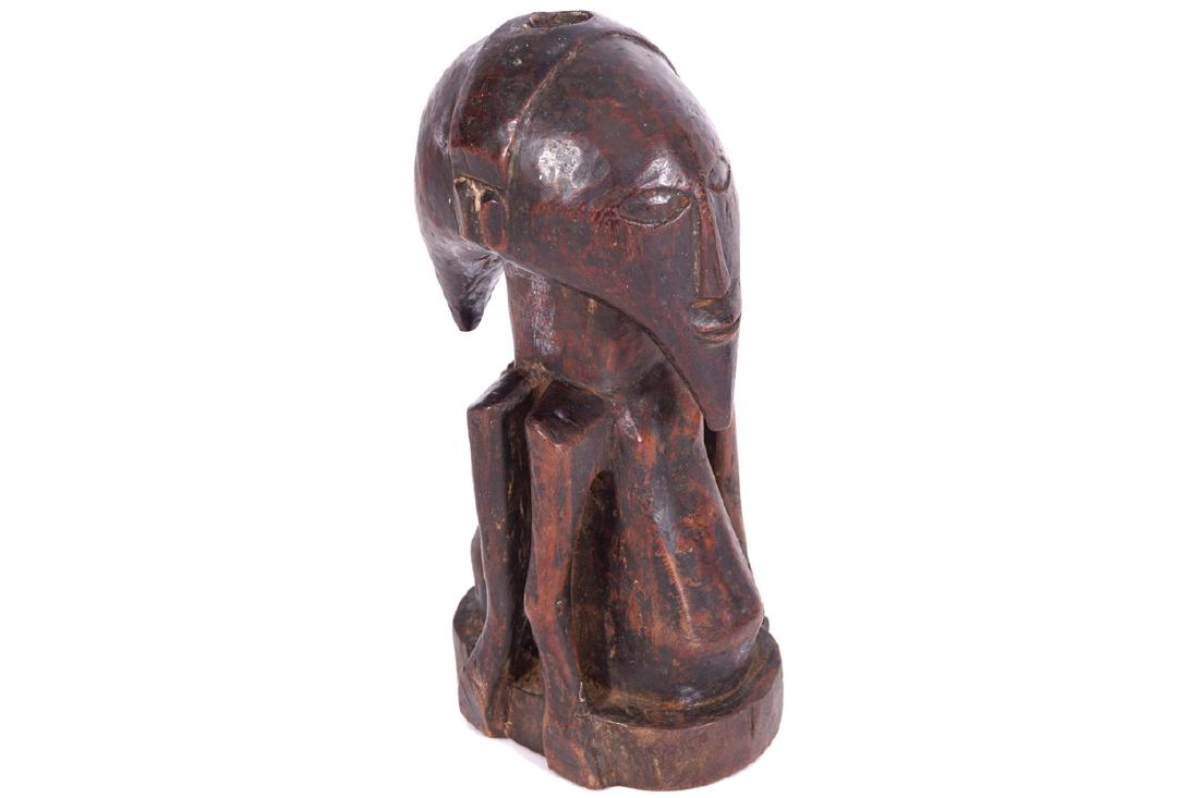 MID TWENTIETH-CENTURY LUBA TRIBE HARDWOOD MALE FIGURE (1 of 1)
