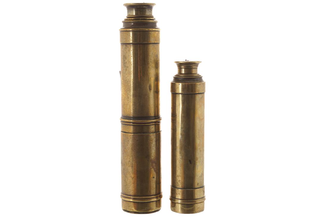 TWO NINETEENTH-CENTURY BRASS HUNTING SCOPES (1 of 1)