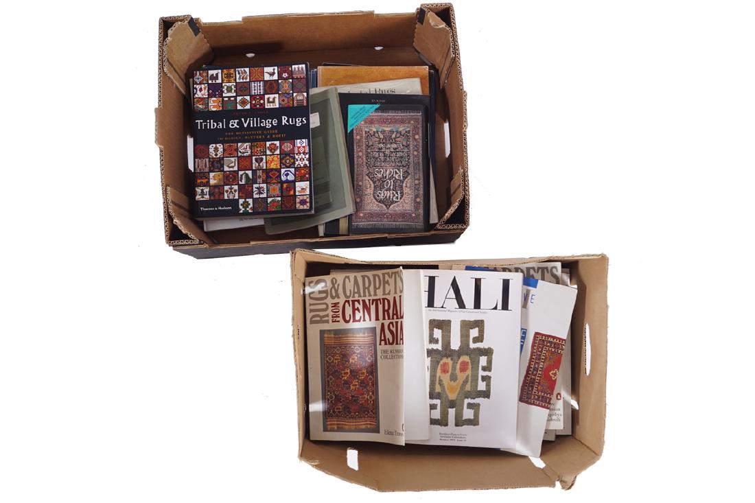TWO?BOXES?OF?MAGAZINES?AND?BOOKS?ON CARPETS AND RUGS? (1 of 1)