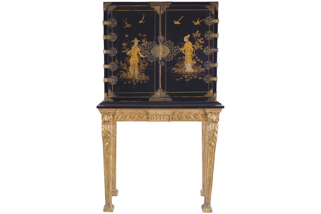 EIGHTEENTH-CENTURY LACQUERED?CABINET ON?STAND,?CIRCA (1 of 3)