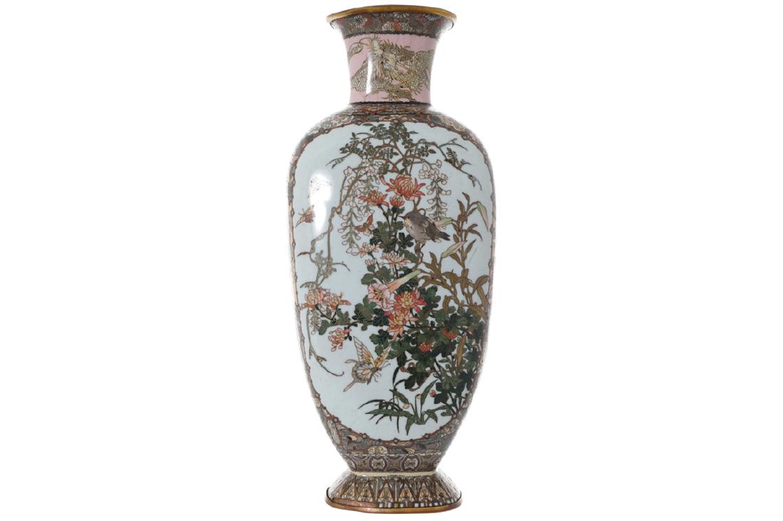 NINETEENTH-CENTURY CLOISONNE ENAMELLED VASE (1 of 3)