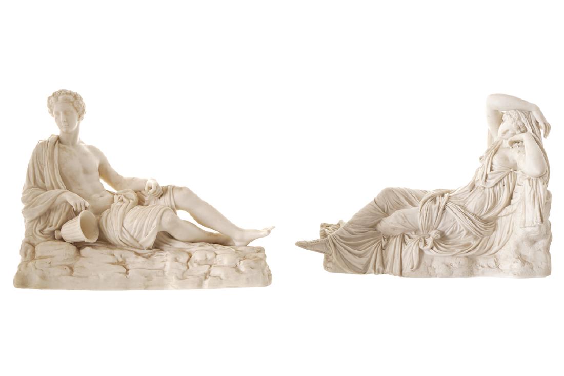 PAIR OF NINETEENTH-CENTURY PARIAN CLASSICAL FIGURES (1 of 1)