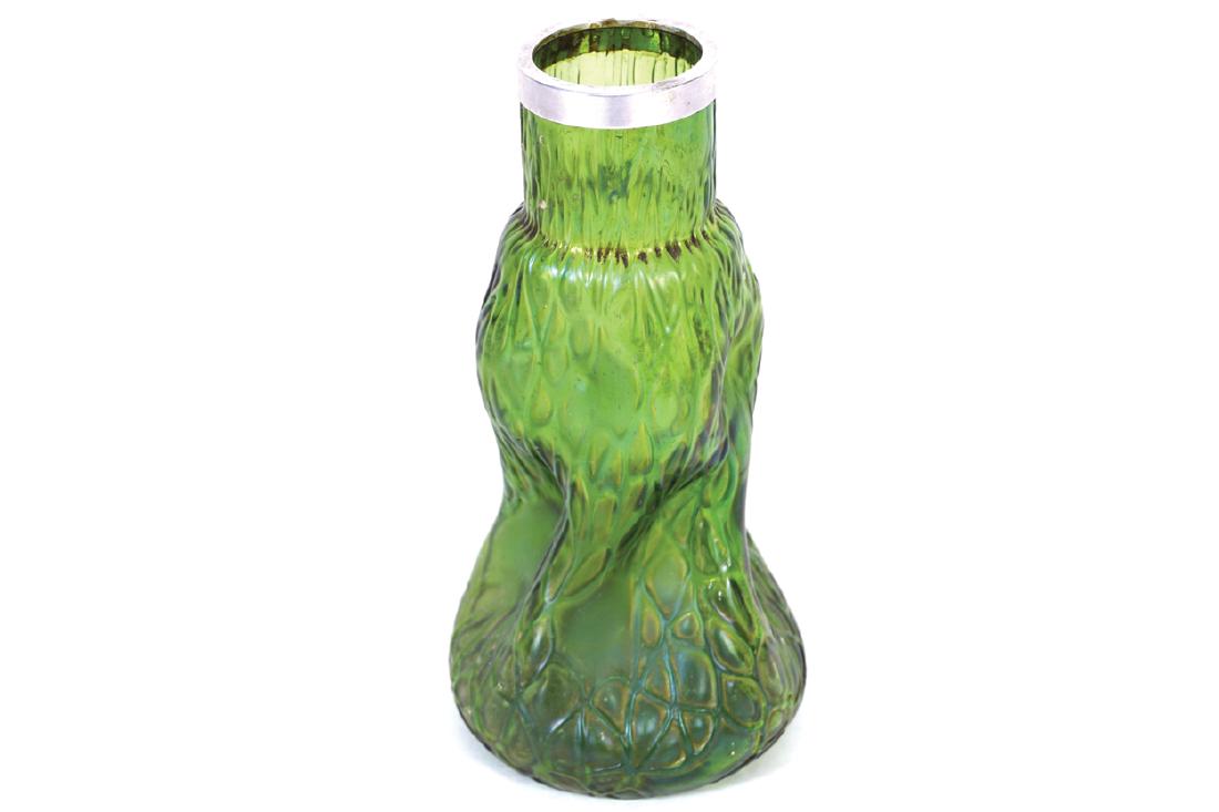 EARLY TWENTIETH-CENTURY LOETZ IRIDESCENT GREEN GLASS (1 of 1)