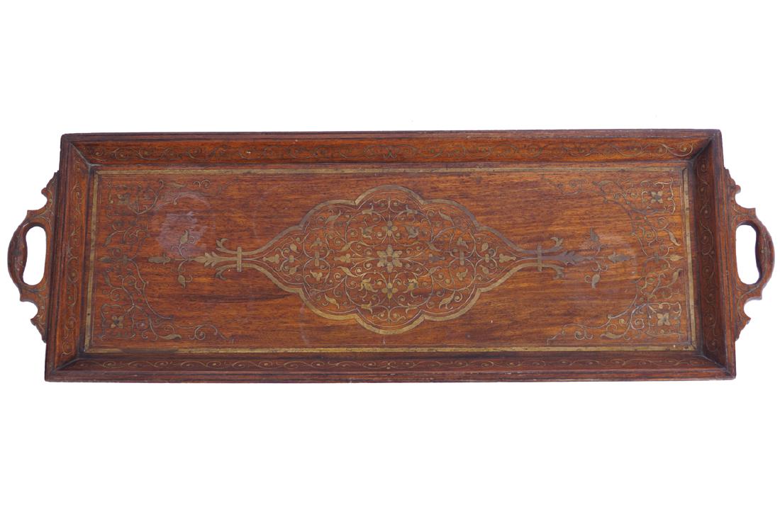 INDIAN TEAK SERVING TRAY (1 of 1)