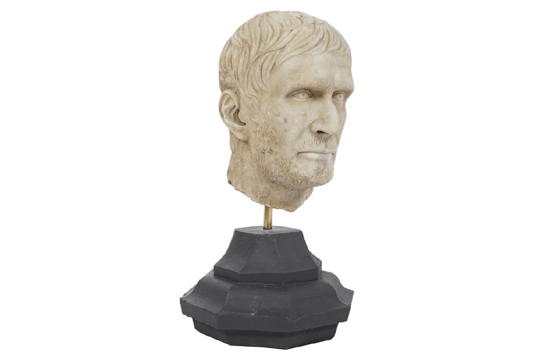 ROMAN MARBLE PORTRAIT HEAD OF A MAN, CIRCA AD 300 (1 of 1)