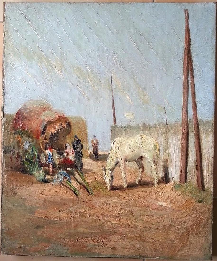 MARCEL DYF (1899-1985): GYPSIES AT RESTUnsigned, registered under number 4942 in DYF archives ,Provenance : French private collection Dimensions: 38 x 46 cm.