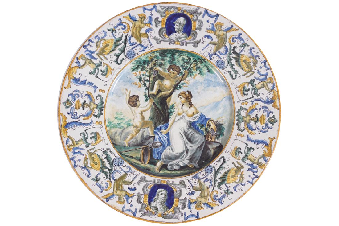 NINETEENTH-CENTURY ITALIAN MAJOLICA WALL PLAQUE (1 of 1)