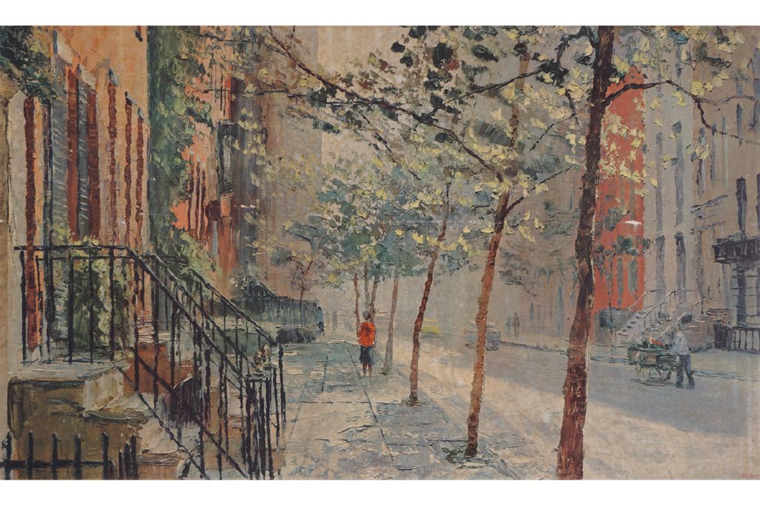 PETER HAYWARD (AMERICAN, 1905-93): New York street scenePrint 105 x 64 cm.