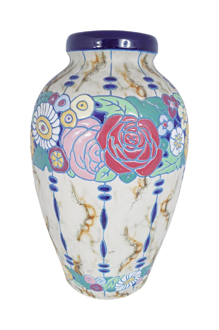 TWENTIETH-CENTURY POLYCHROME AMPHORA VASE (1 of 1)