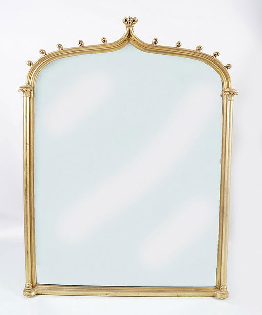 Large Gothic Gilt Wood Over Mantle Mirror Jun 26 2019 Gothic Gilt Wood Over Mantle Mirror