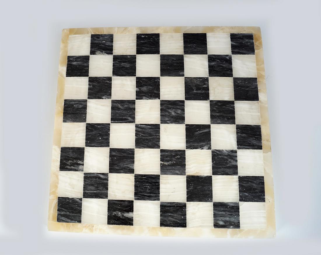 19TH-CENTURY SPECIMEN MARBLE CHESS BOARD (1 of 2)