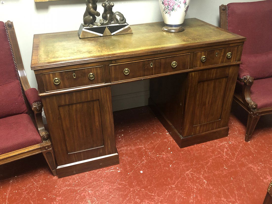 For Auction 19th Century Mahogany Pedestal Writing Desk 871 On