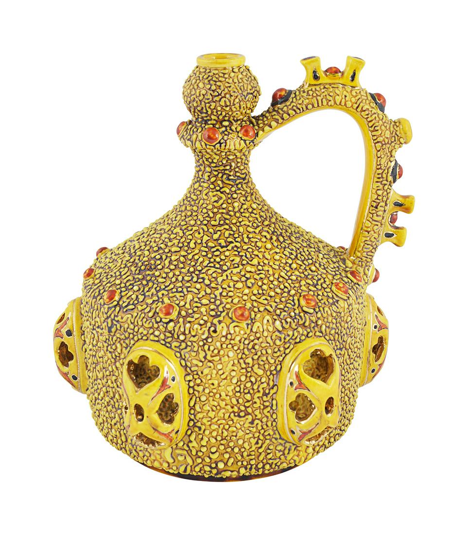 ZSOLNAY PFOS POLYCHROME VASE: ZSOLNAY PFOS POLYCHROME VASE 20 cm high