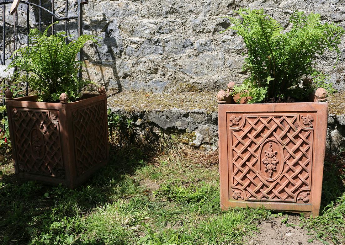 PAIR OF TERRACOTTA PLANTERS (1 of 4)