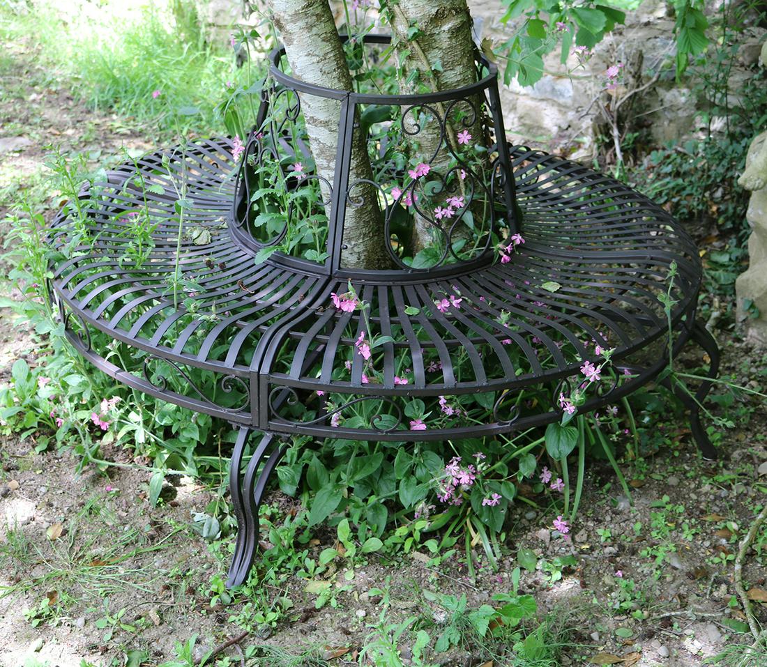 PAINTED METAL TREE BENCH (1 of 4)