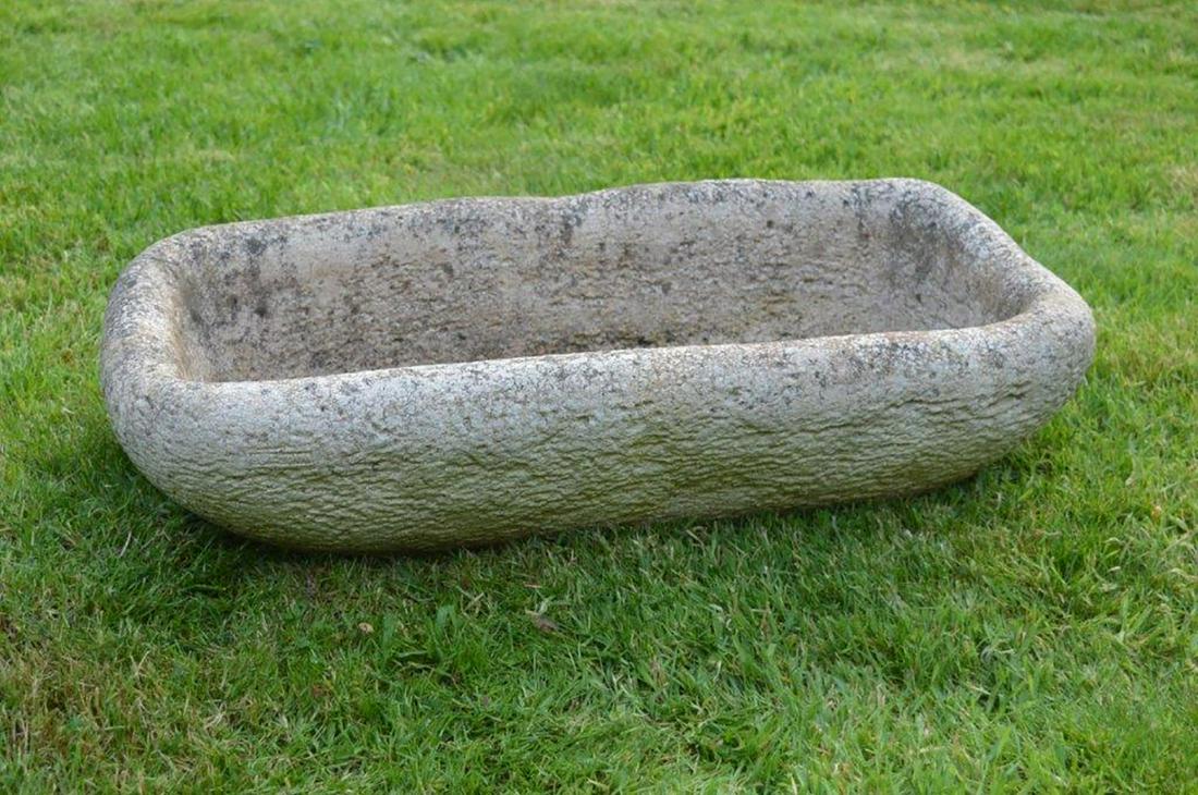 STONE TROUGH: of rectangular form 18 cm. high; 70 cm. wide; 38 cm. deep