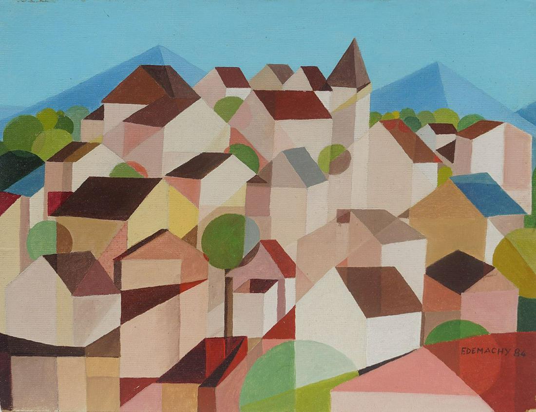 IRISH SCHOOL: Cubist study Oil on board