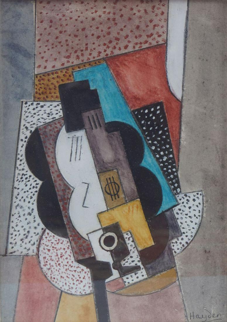 HENRI HAYDEN: Abstract study Mixed media Signed 27 x 20 cm.