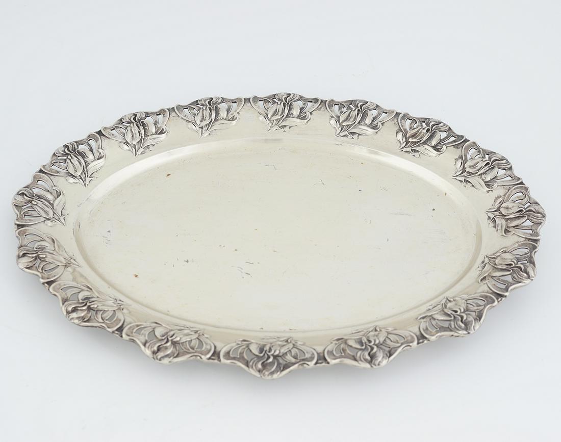 ART NOUVEAU STERLING SILVER PLATTER (1 of 4)